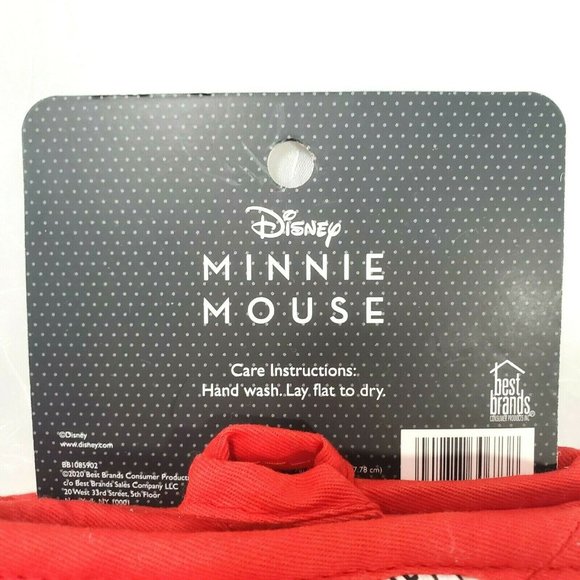 Disney Minnie Mouse Mini Oven Mitts 2pc new all over print white backing flirty - Picture 4 of 8